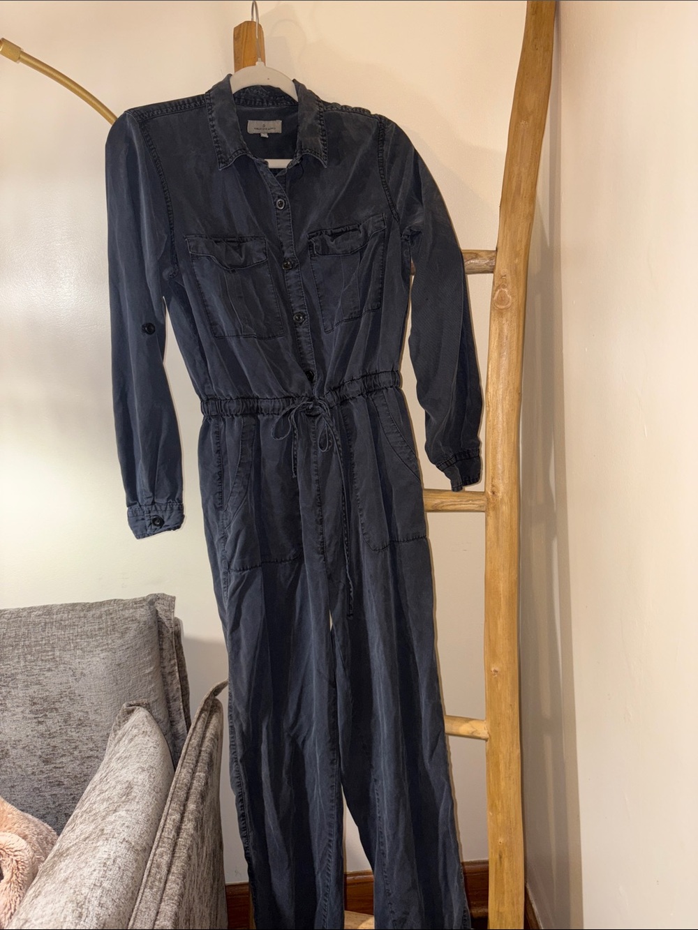 Thread and Supply Dark Navy Utility Jumpsuit